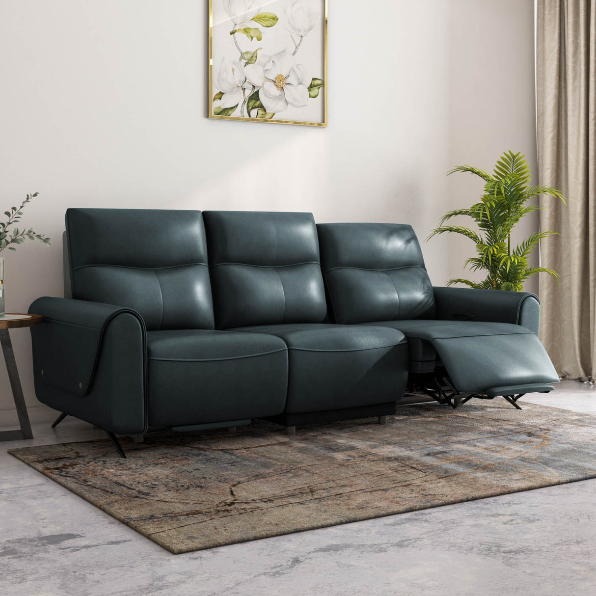 Nilkamal Beatrix 3 Seater Dual Motor Electric Recliner (Green)