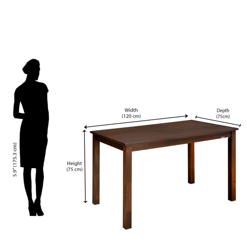 Bella 4 Seater Dining Set with Bench (Antique Cherry)