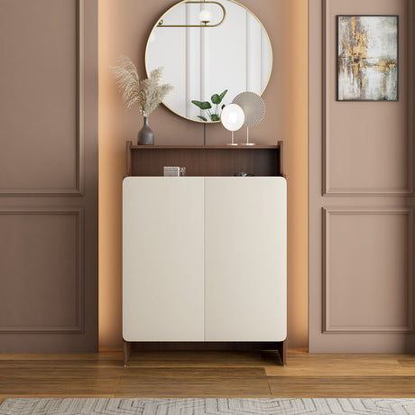 Benny 2 Door Shoe Cabinet- Legno Oak Dark & Ivory
