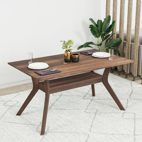 Nilkamal Blaine 6 Seater Dining Table (Walnut)