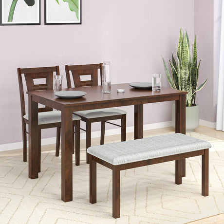 Nilkamal  bella 4 Seater Dining Set With Bench Antique Cherry