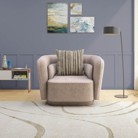 Nilkamal Bethany 1 Seater Fabric Sofa (Sand Brown)