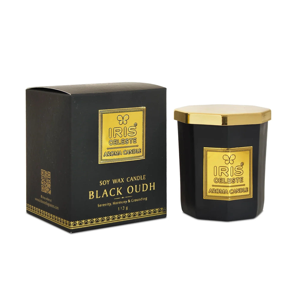 IRIS Celeste Aroma Votive Candle- Black