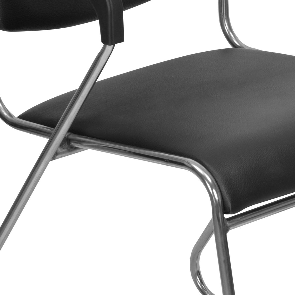 Contract With Arm Visitor Chair- Black