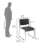 Contract Without Arm Visitor Chair- Black