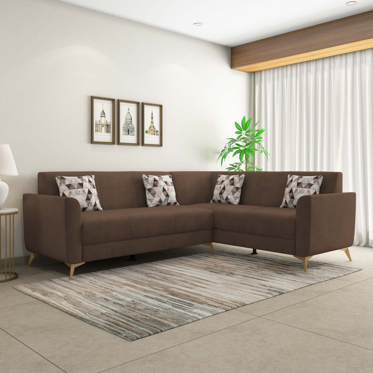 Cooper Corner Sofa- Brown