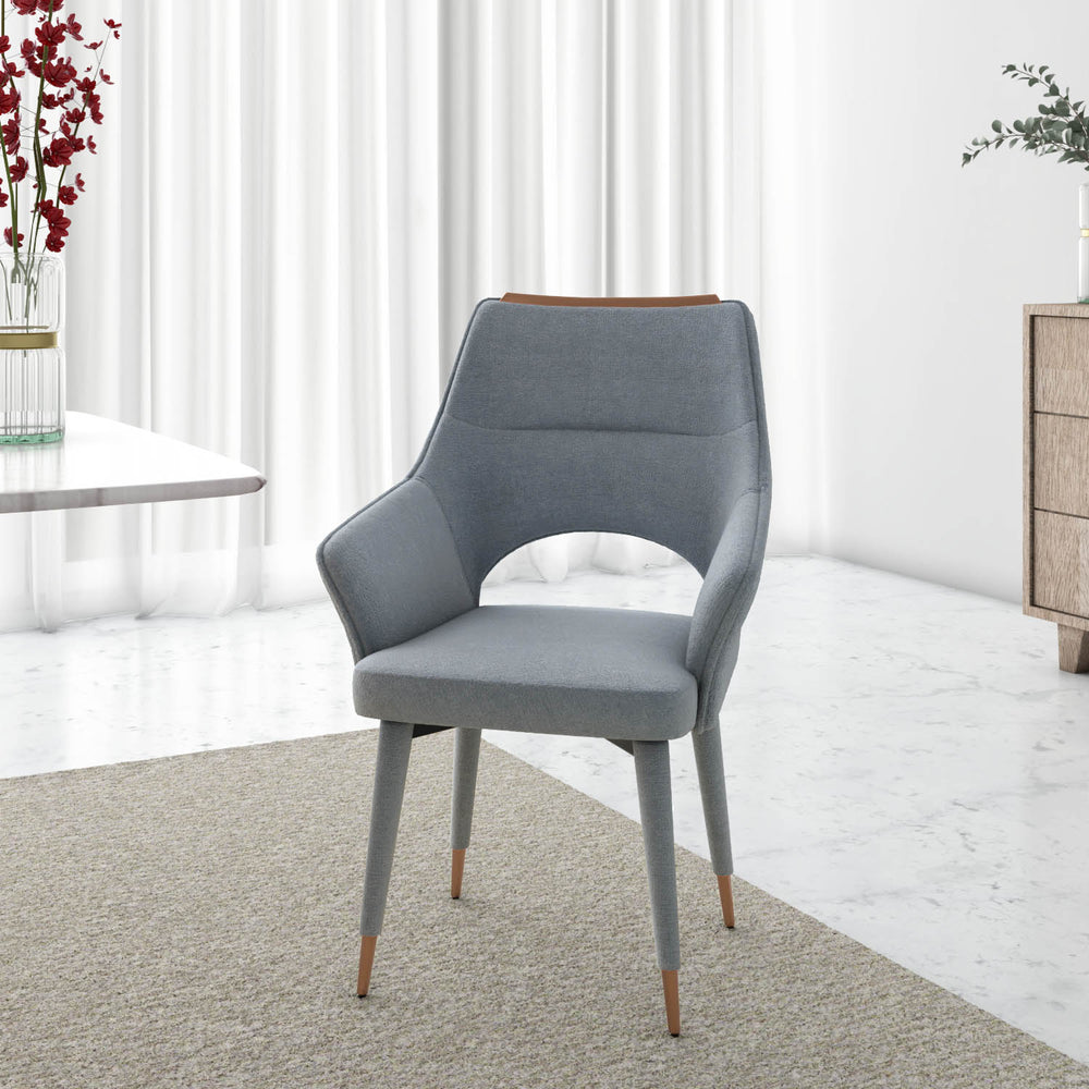 Cordelia Auto-Return Swivel Dining Chair (Grey)