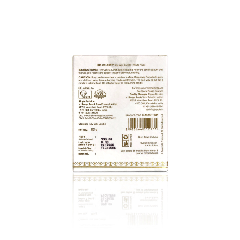IRIS Celeste Aroma Votive Candle- White