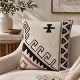 Organic Charm Embroidered 16" x 16" Cushion Cover- Multicolor