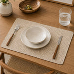 Abstract Pattern Placemat Set of 4- Beige