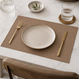 Solid PVC Placemat Set of 4- Beige