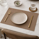 Solid PVC Placemat Set of 4- Beige