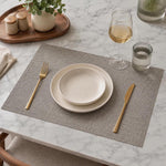 Solid PVC Placemat Set of 4- Beige
