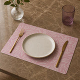 Leaves Printed EVA Placemat Set of 4- Pink