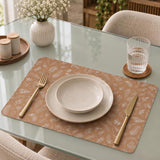 Leafy Printed EVA Placemat Set of 4- Brown