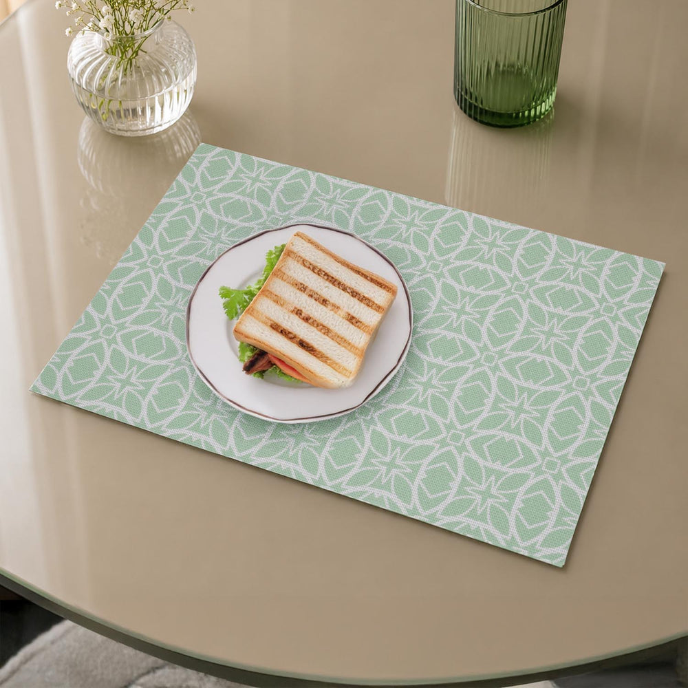 Floral PVC Placemat Set of 4- Green