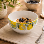 Lemon Lush Ceramic Serving Bowl- Yellow, 20.5 cm