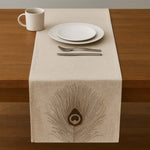 Moorpankh Pattern Table Runner- Beige and Gold