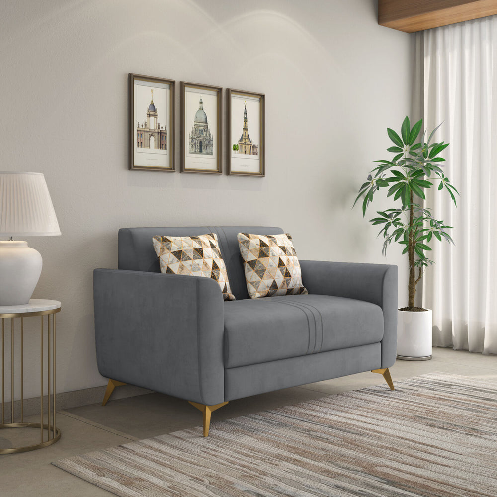 Cooper 2 Seater Fabric Sofa- Metallic Grey