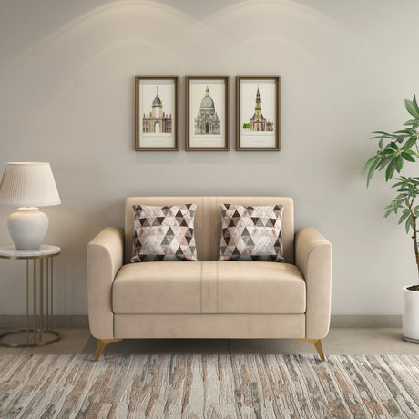 Nilkamal Cooper 2 Seater Fabric Sofa (Beige)