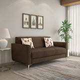 Cooper 3 Seater Fabric Sofa- Brown