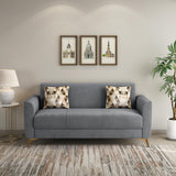 Cooper 3 Seater Fabric Sofa- Metallic Grey
