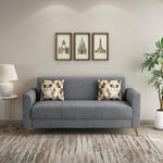 Cooper 3 Seater Fabric Sofa- Metallic Grey