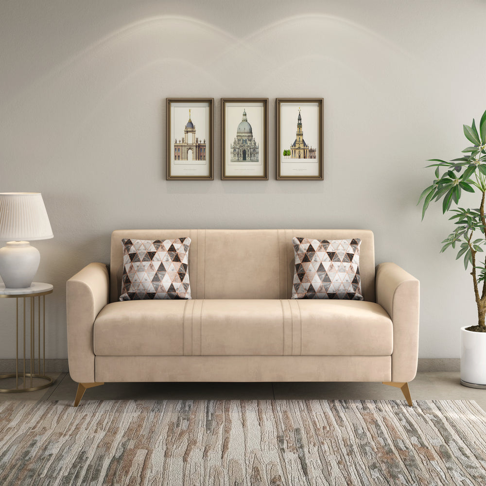 Cooper 3 Seater Fabric Sofa- Beige