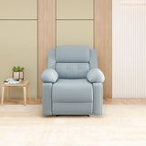 Derik 1 Seater Manual Recliner Sofa- Metallic Grey