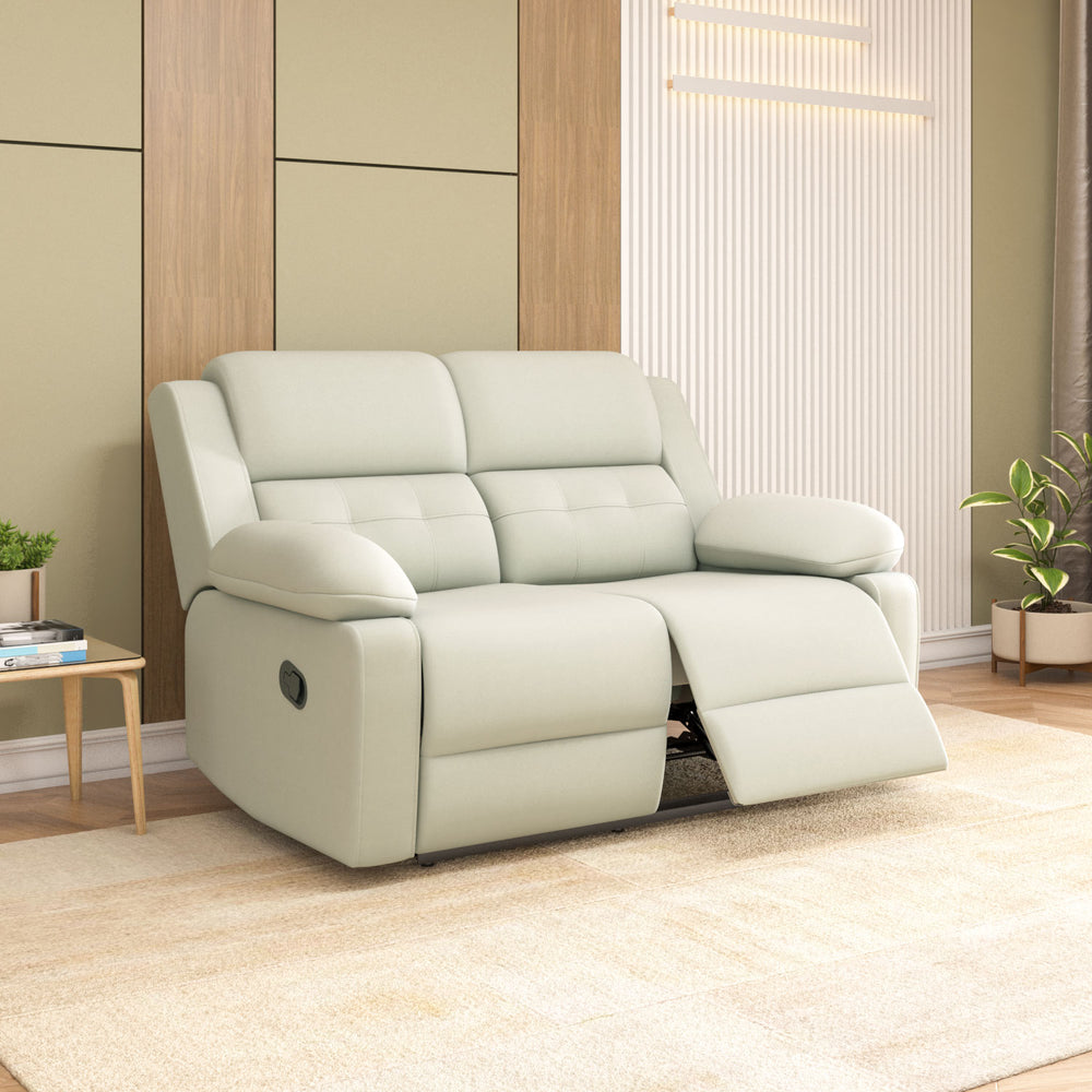 Derik 2 Seater Manual Recliner Sofa- Beige