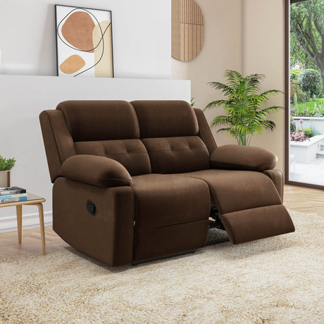 Nilkamal Derik 2 Seater Manual Recliner (Brown)