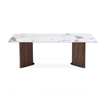 6 Seater Allune Ceramic Dining Set with Dexor Base and Ellipse Chairs- Ash White