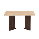 4 Seater Trava Marble Dining Set with Dexor Base and Linzy Chairs- Travertine