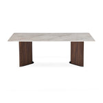 6 Seater Bevon Ceramic Dining Set with Dexor Base and Nivo Chairs- Cloud Beige