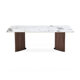 6 Seater Allune Ceramic Dining Set with Dexor Base and Linzy Chairs- Ash White