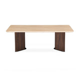 6 Seater Trava Marble Dining Set with Dexor Base and Nivo Chairs- Travertine