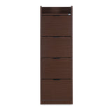 Selena 4 Tier Tilt-Out Shoe Cabinet- Legno Oak Dark