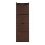 Selena 4 Tier Tilt-Out Shoe Cabinet- Legno Oak Dark
