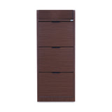 Selena 3 Tier Tilt-Out Shoe Cabinet- Legno Oak Dark