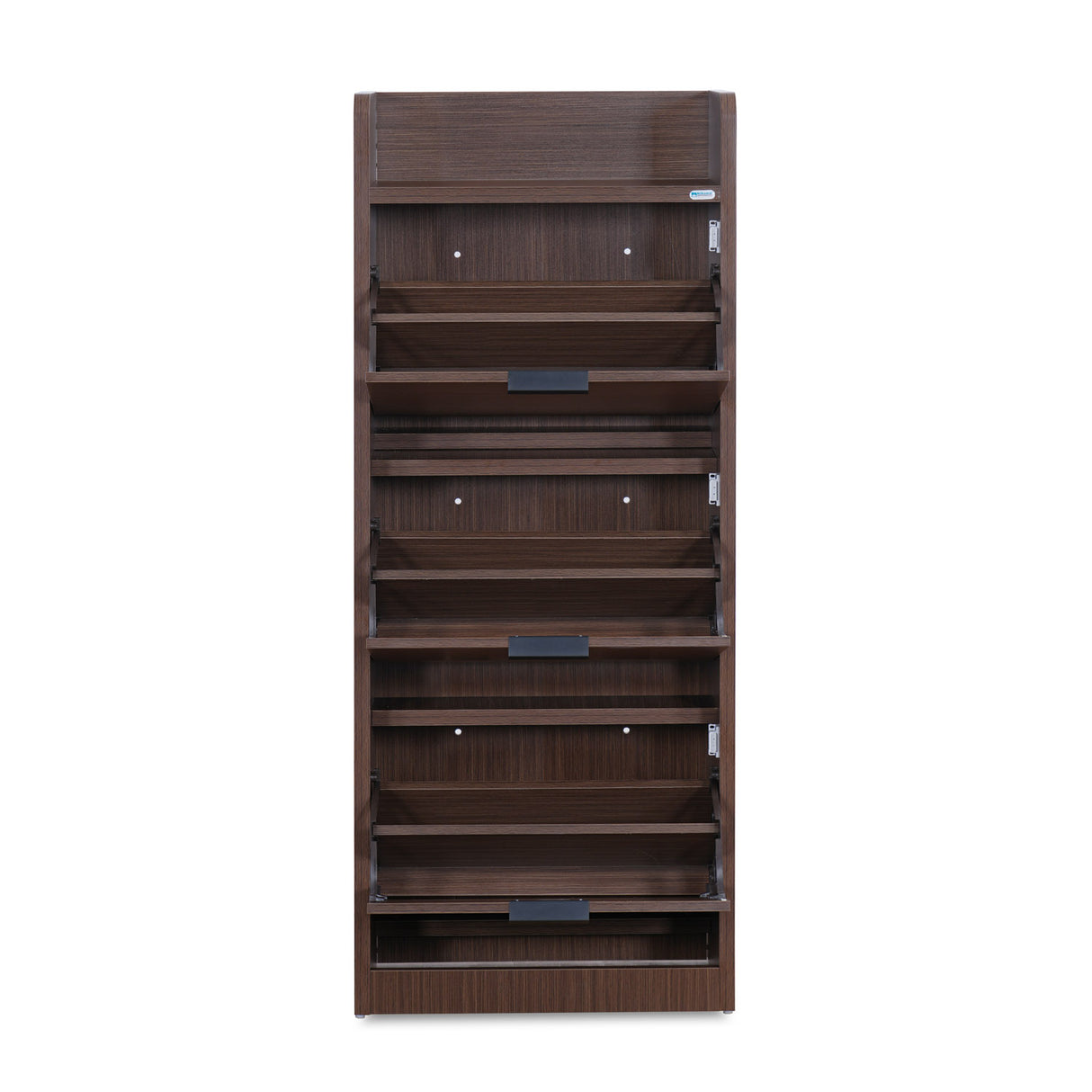 Selena 3 Tier Tilt-Out Shoe Cabinet- Legno Oak Dark