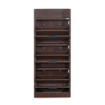 Selena 3 Tier Tilt-Out Shoe Cabinet- Legno Oak Dark