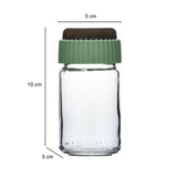 Salt and Pepper 105 ml Glass Jar- Green