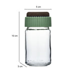 Salt and Pepper 105 ml Glass Jar- Green
