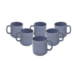 Porcelain Coffee Mug Set of 6- Blue Matt