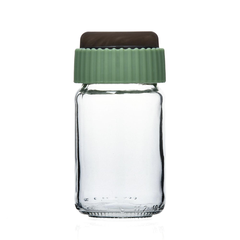 Salt and Pepper 105 ml Glass Jar- Green