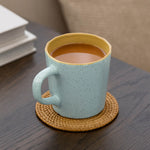 Porcelain Coffee Mug Set of 6- Blue and Yellow
