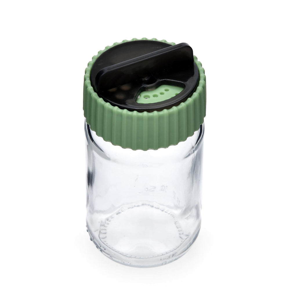 Salt and Pepper 105 ml Glass Jar- Green