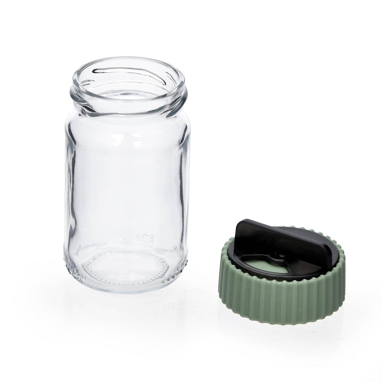 Salt and Pepper 105 ml Glass Jar- Green