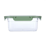 Multipurpose Airtight 1000 ml Food Container- Transparent & Green