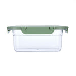 Multipurpose Airtight 1000 ml Food Container- Transparent & Green